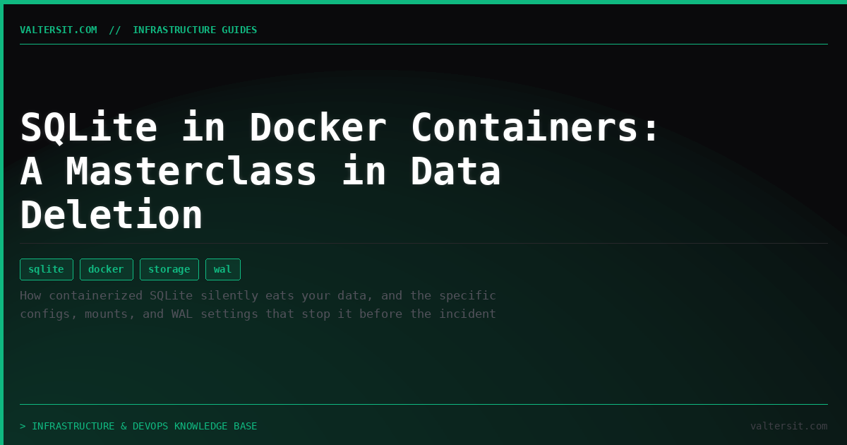 SQLite in Docker Containers: A Masterclass in Data Deletion