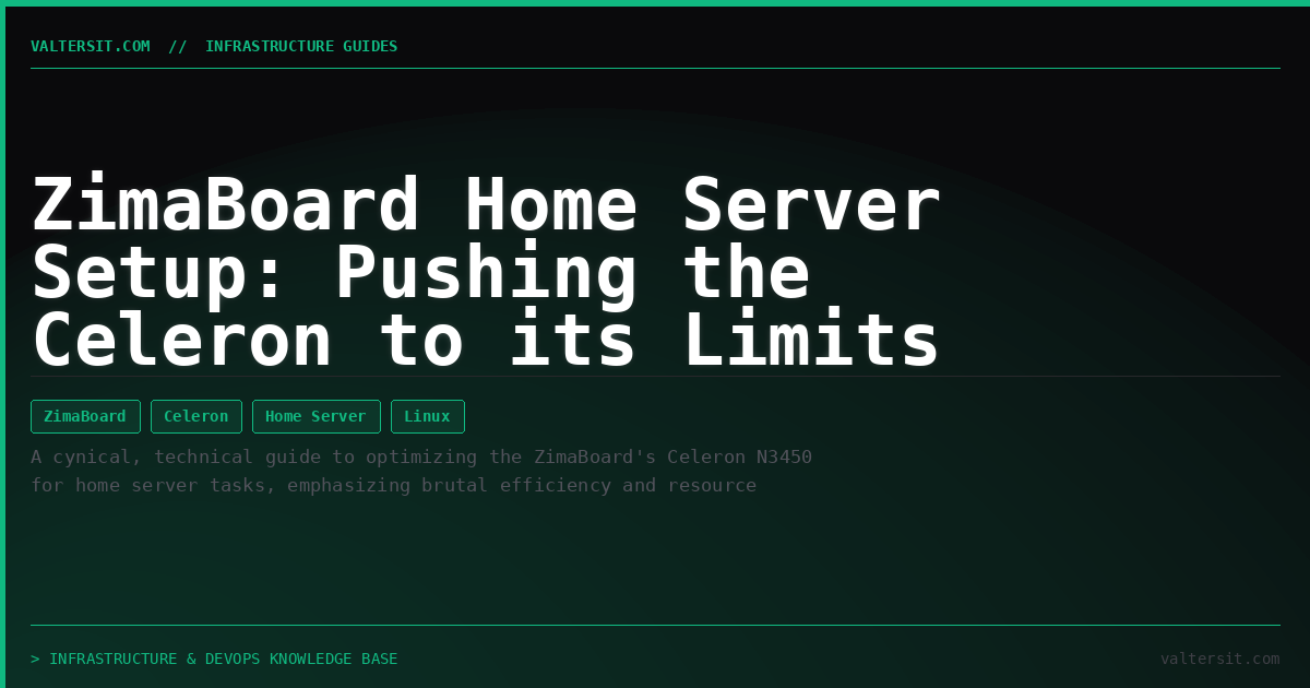 ZimaBoard Home Server Setup: Pushing the Celeron to its Limits