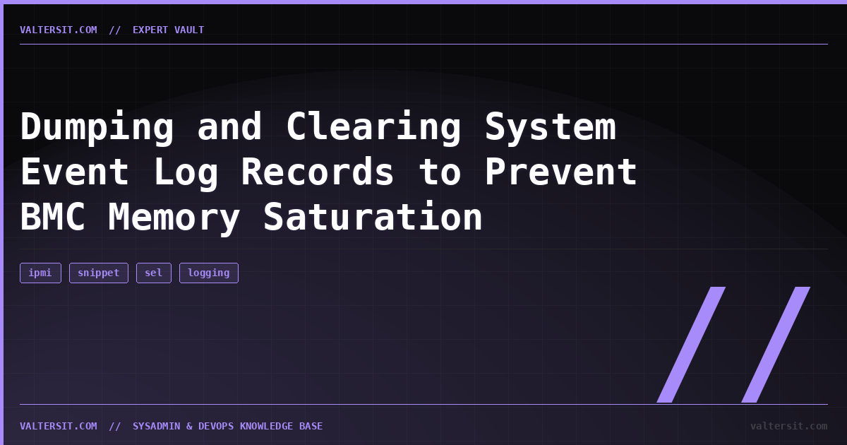 Dumping and Clearing System Event Log Records to Preven... | Expert Vault | Valters IT Hub